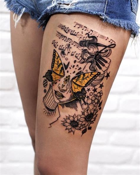 bum and thigh tattoos|big thigh tattoos for women.